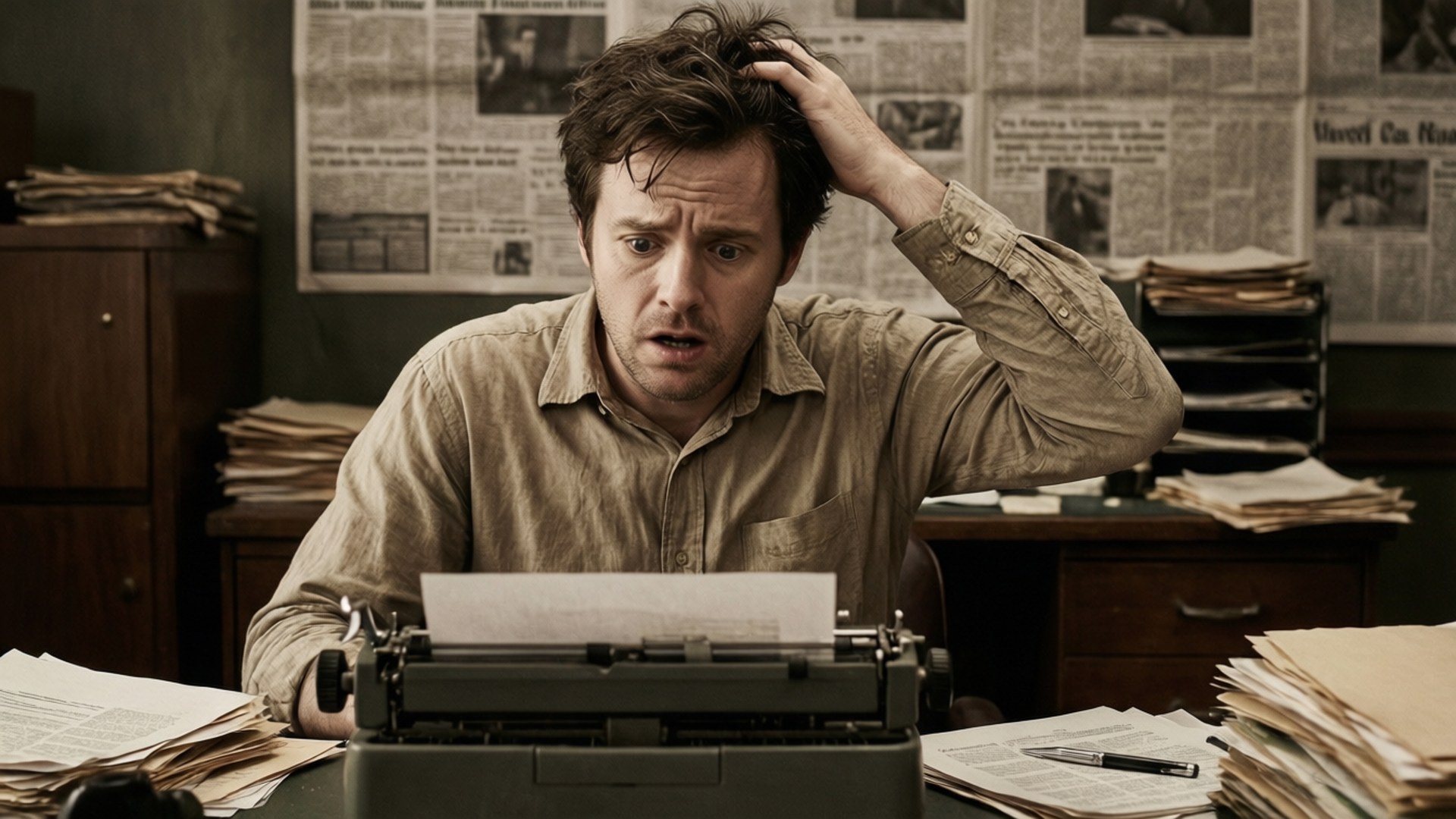 Stressed Writer Papéis de Parede