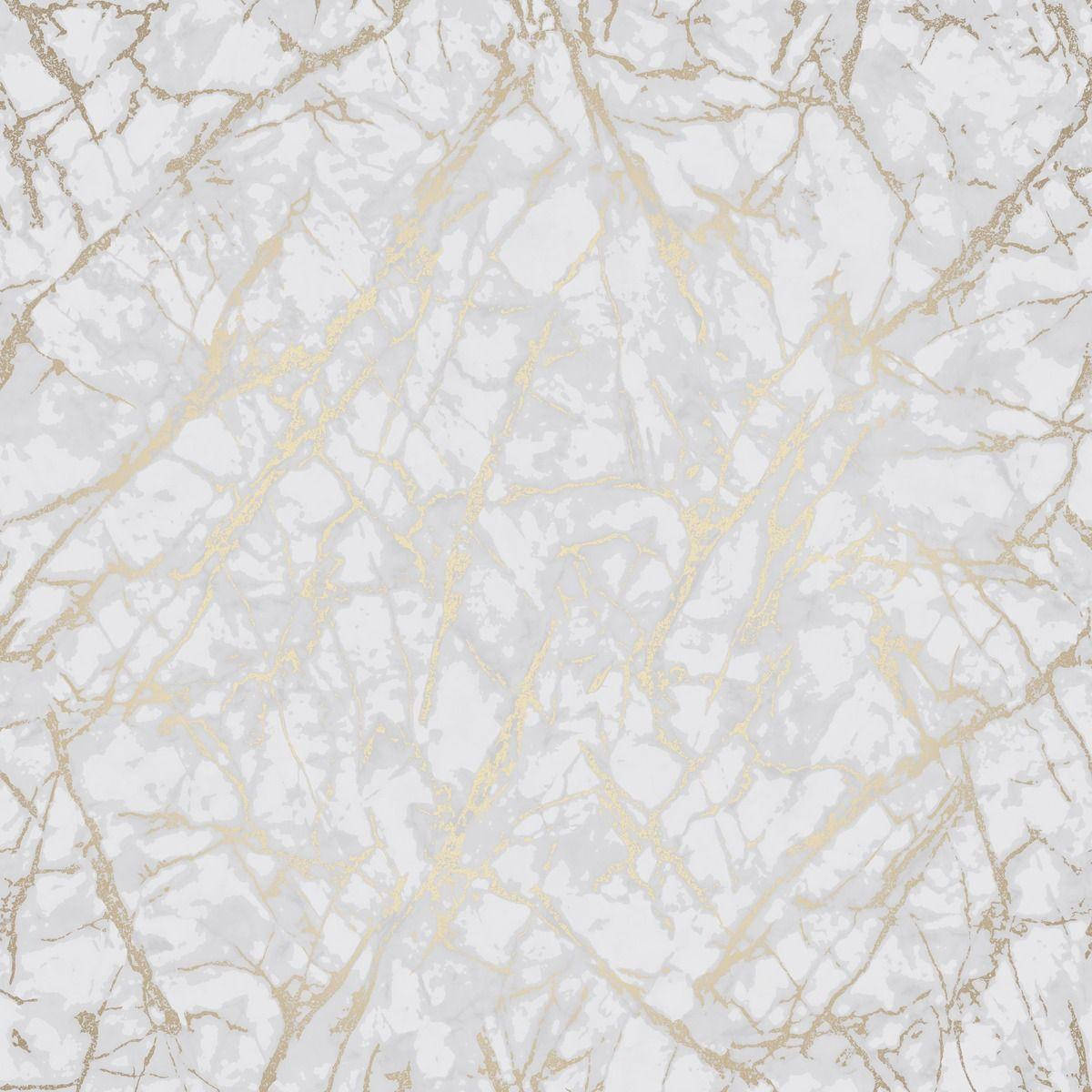 Stribet Guld Marmor Wallpaper
