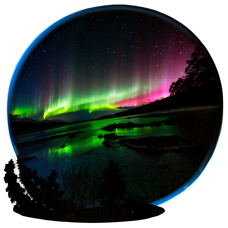 Striking Aurora Reflections Png Oln35 PNG