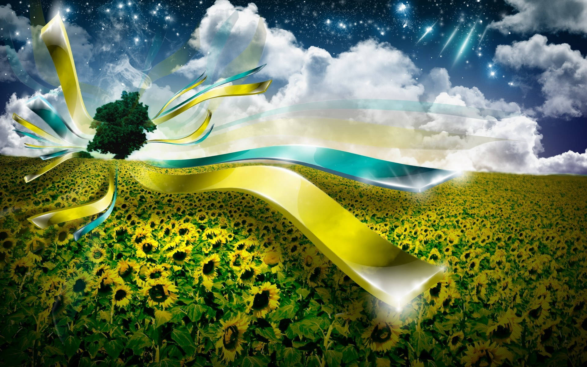 Striking Image Of Ukrainian Flag In Full Display Wallpaper