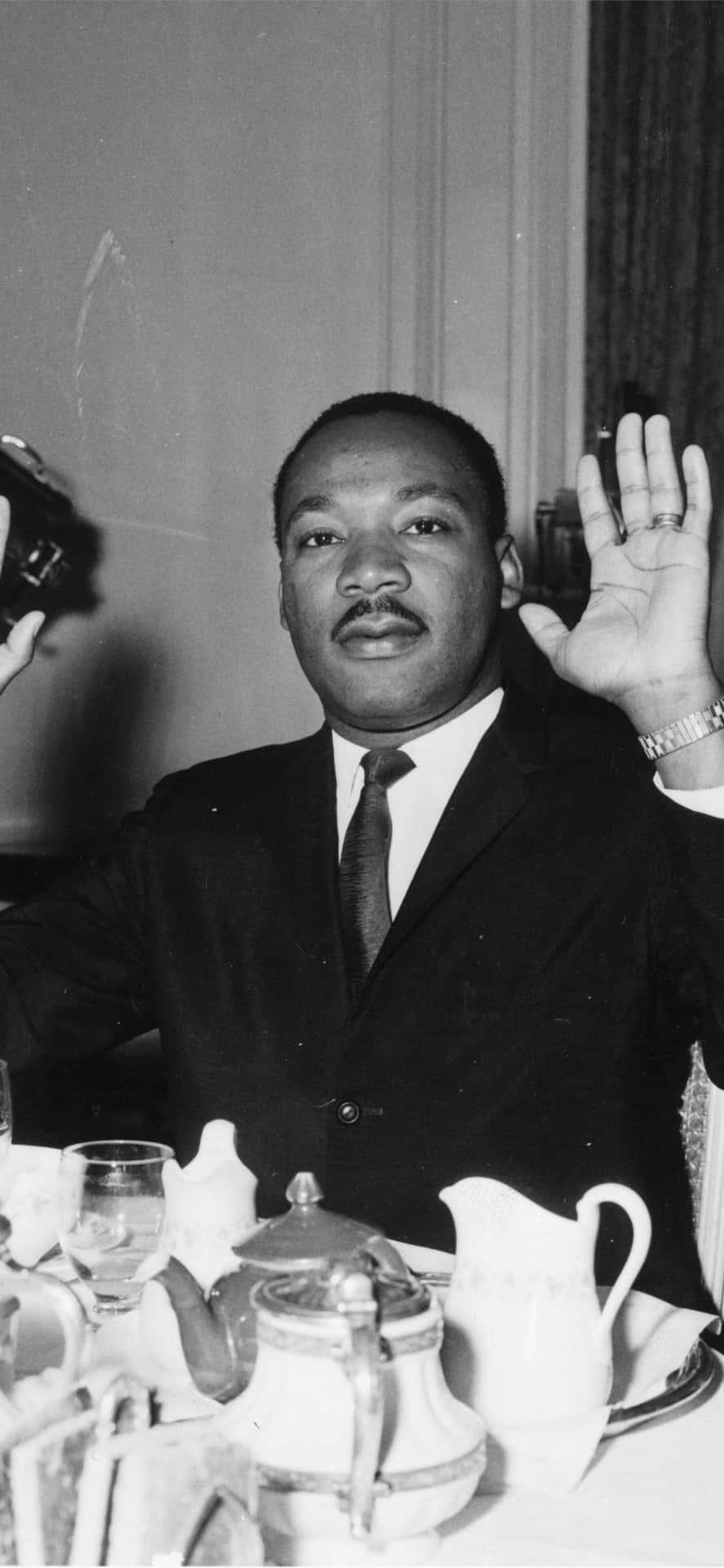 Slåendefotografi Av Martin Luther King. Wallpaper
