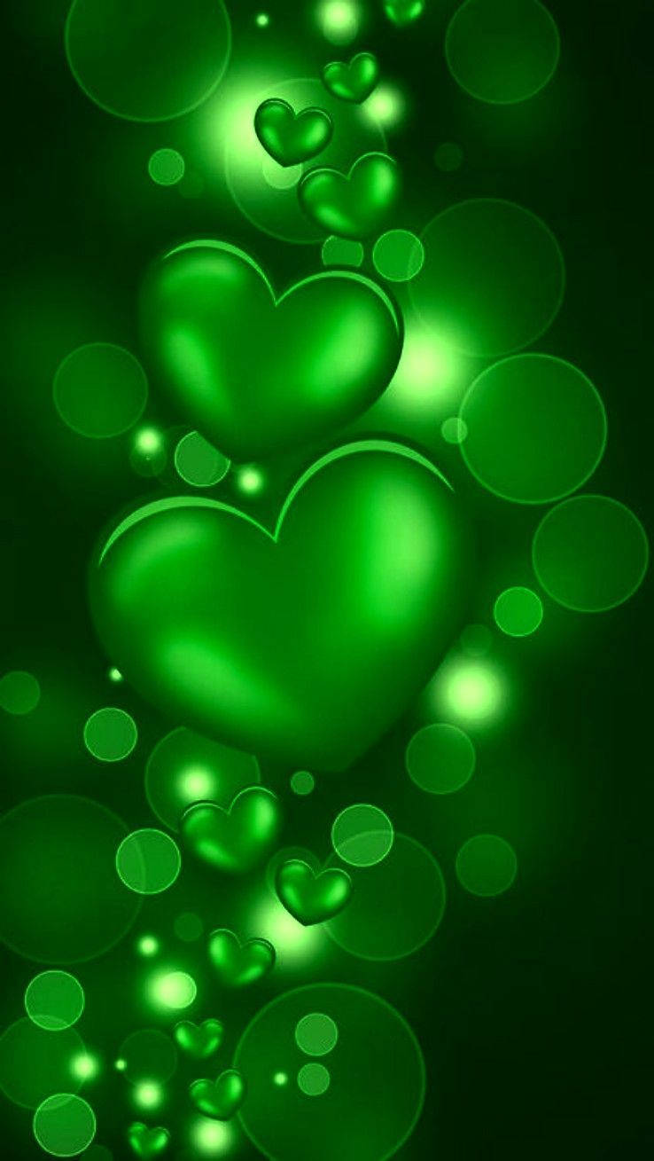 String Green Heart Wallpaper