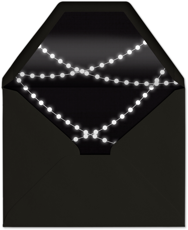 String Lights Envelope Design PNG