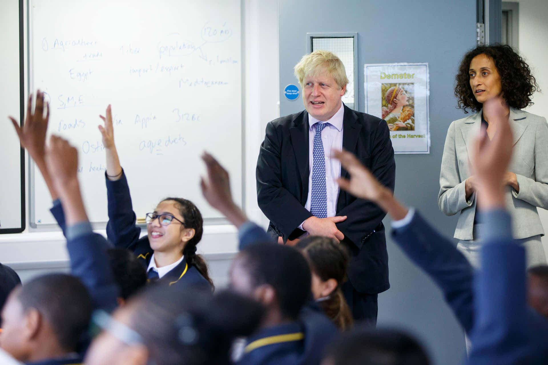 Stringent British Teacher With Prime Minister Wallpaper