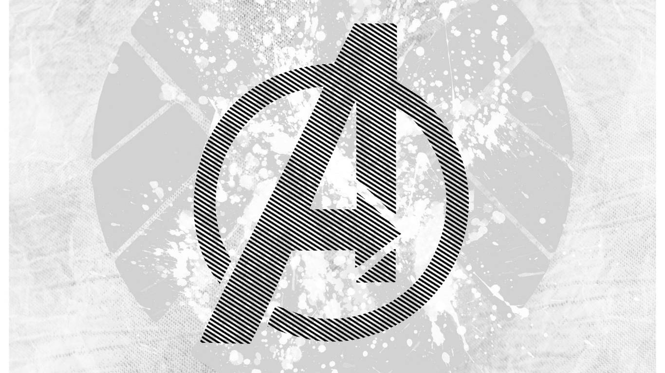 Striped Avengers Logo Wallpaper