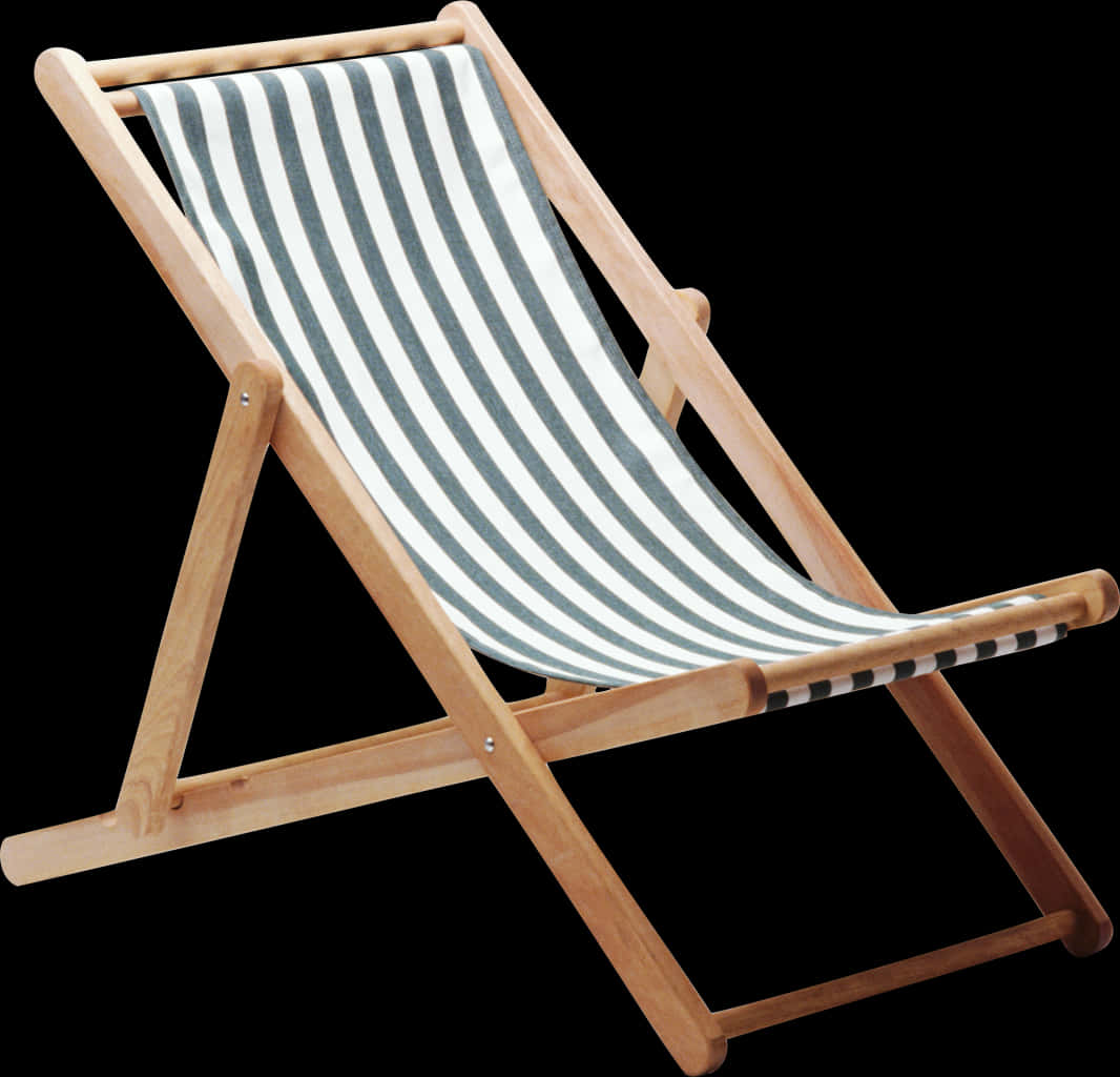 Striped Beach Chair Isolated PNG