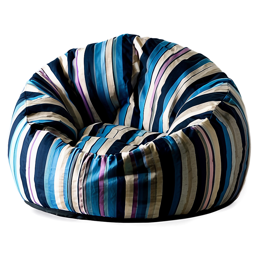 Striped Bean Bag Chair Png Aqg56 PNG