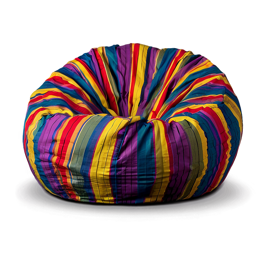 Striped Bean Bag Chair Png Olj PNG