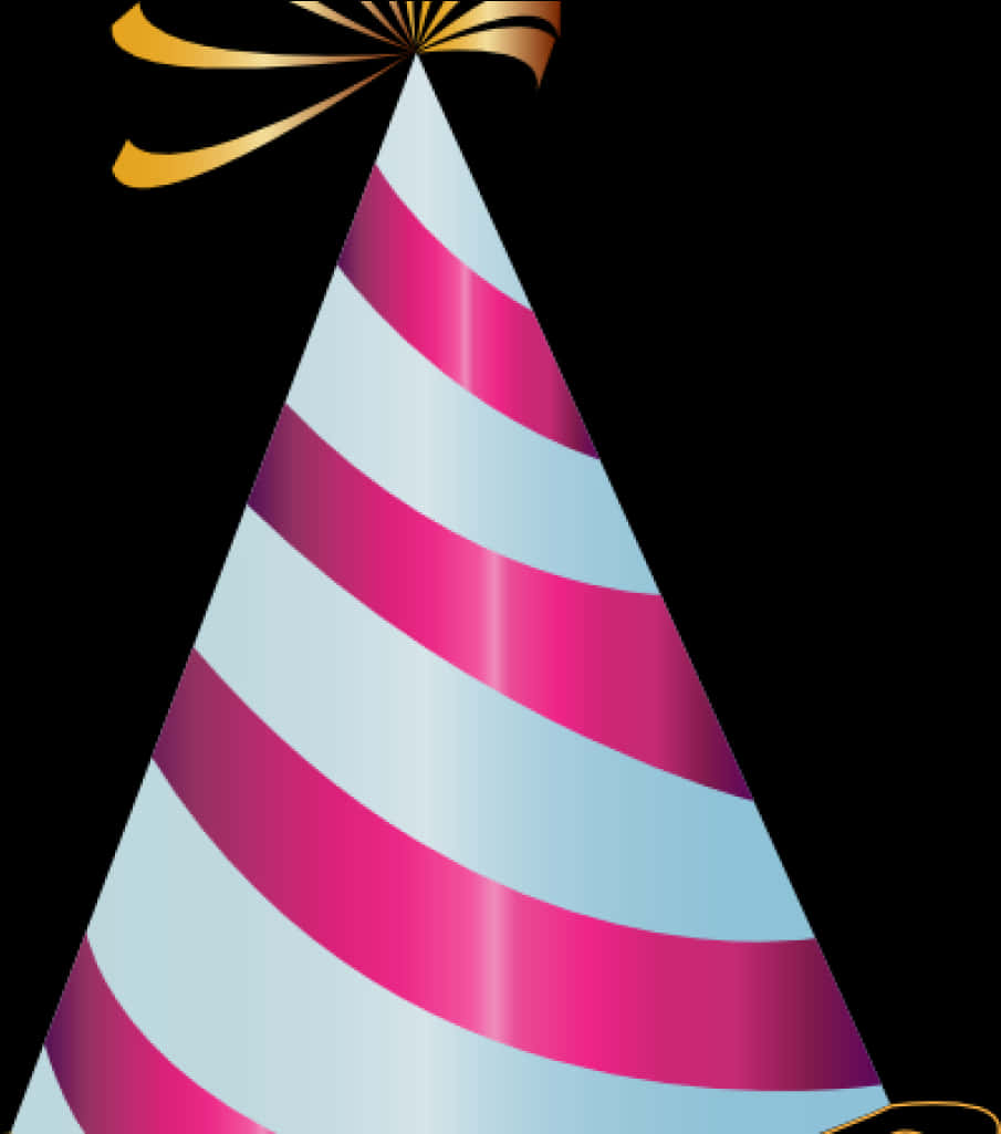 Striped Birthday Hat PNG