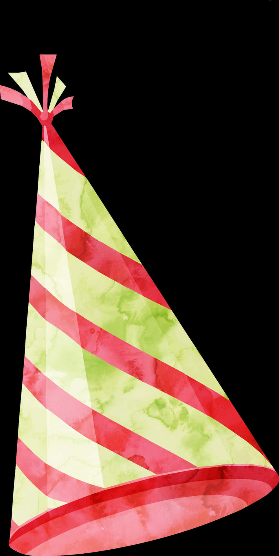 Striped Birthday Hat Isolated PNG