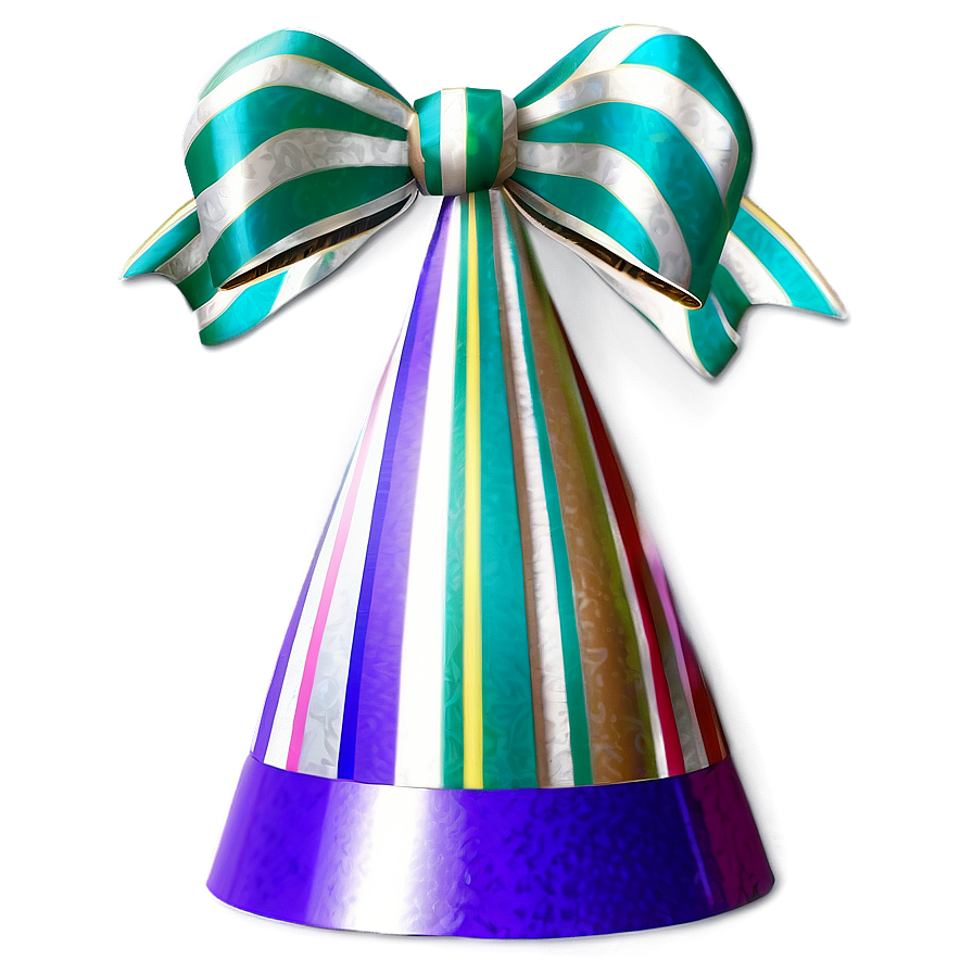 Striped Birthday Hat Png 05042024 PNG