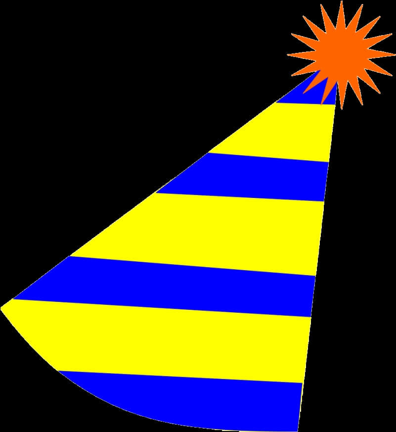 Striped Birthday Party Hat PNG