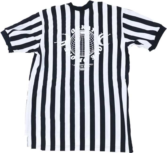 Striped Blackand White T Shirt PNG