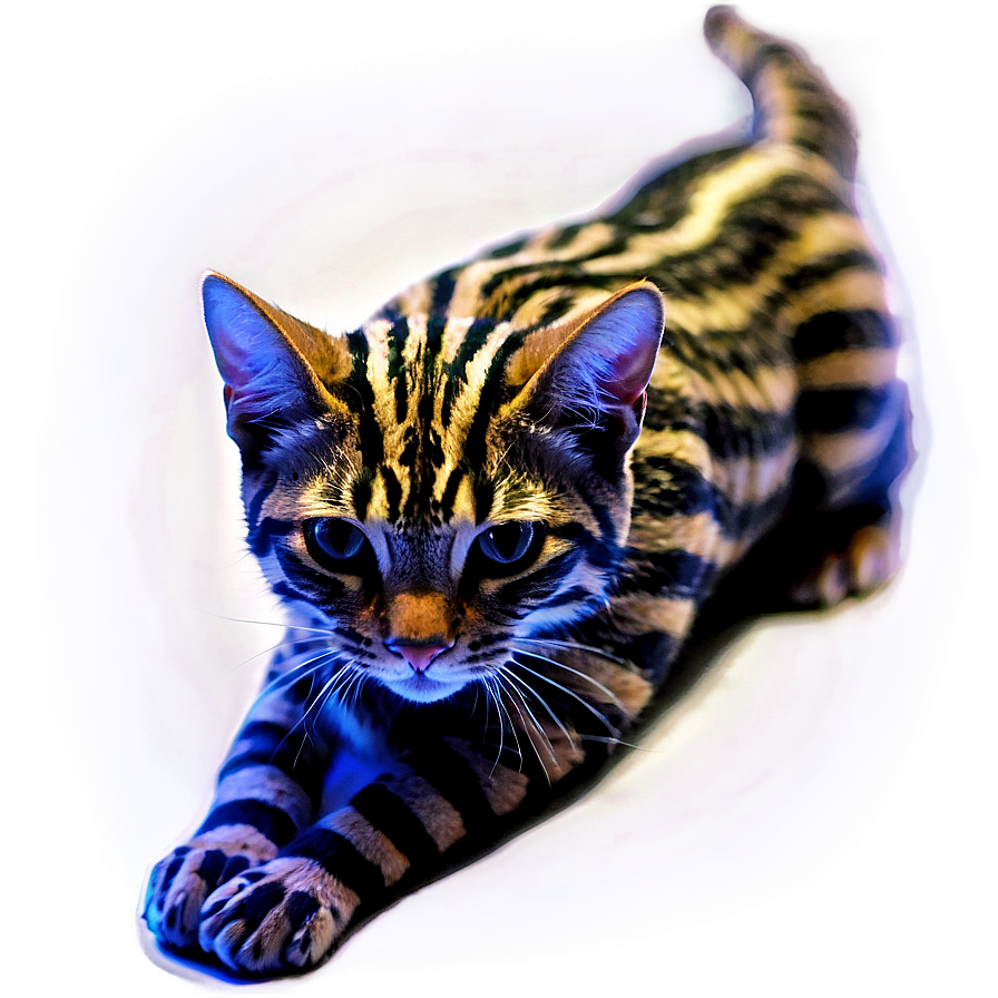 Striped Cat Figure Png A PNG