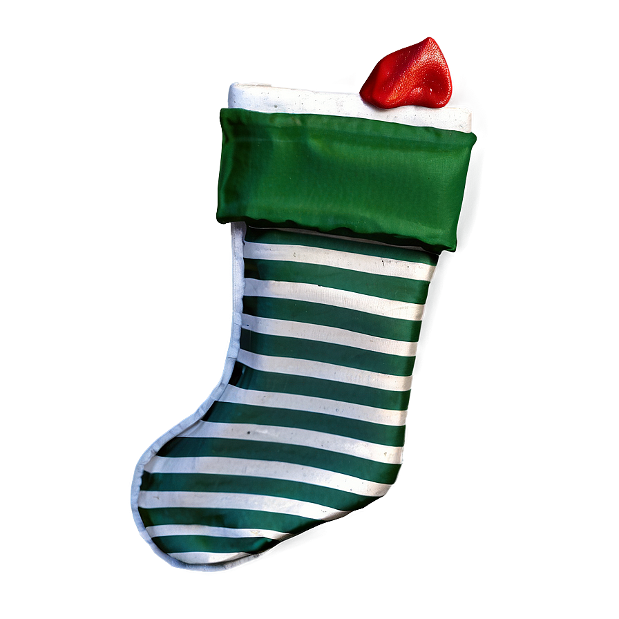 Striped Christmas Stocking Png 06132024 PNG