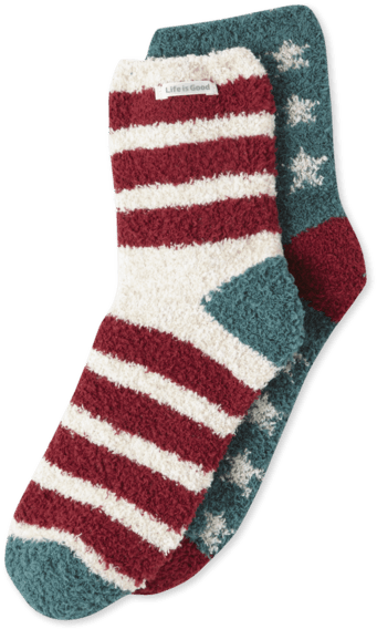 Striped Cozy Sock Product Image PNG
