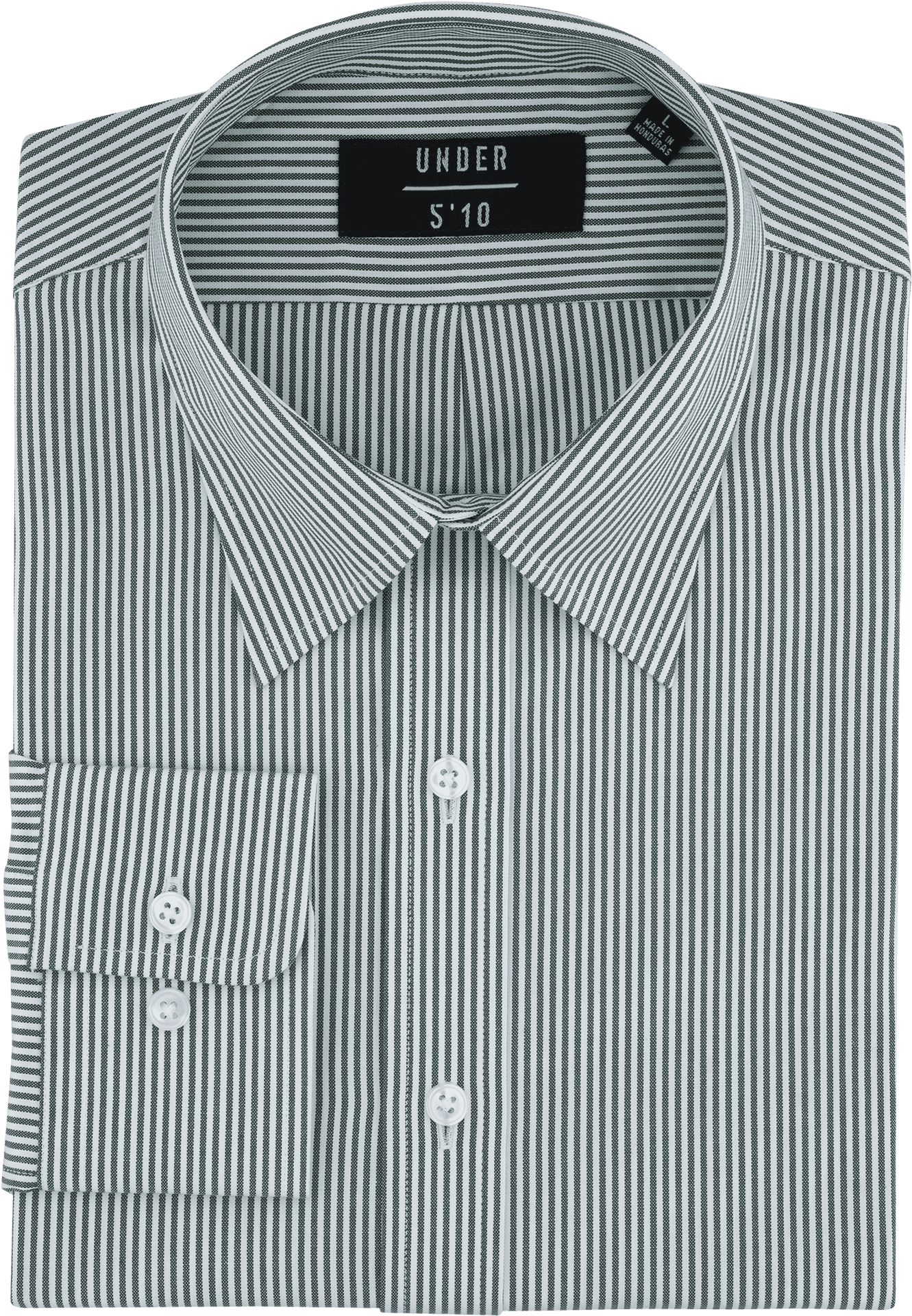Striped Dress Shirt Product View PNG