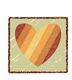Striped Heart Artwork PNG