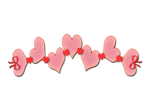 Striped Heartbeat Pattern PNG