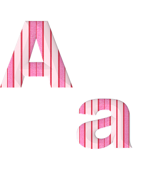 Striped Letter A Design PNG