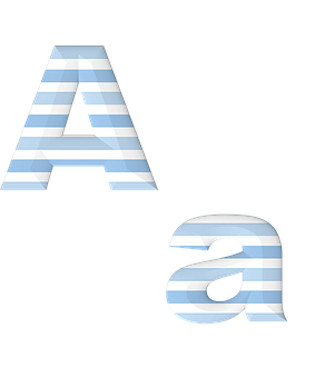 Striped Letter A Graphic PNG
