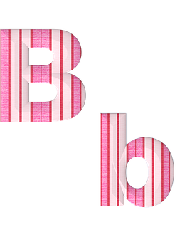 Striped Letter Design B PNG
