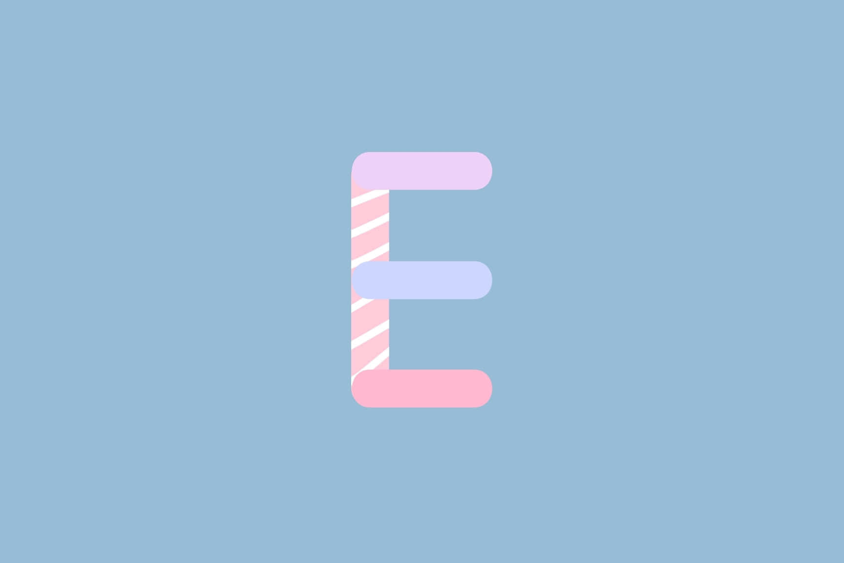 Striped Letter E Graphic Wallpaper