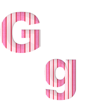 Striped Letter Gandg Design PNG