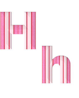Striped_ Letter_ H_and_h PNG