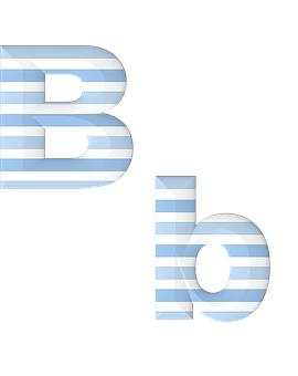 Striped Letter Illusion PNG