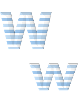 Striped Letter Illusion PNG