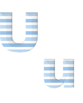 Striped Letter Illusion PNG