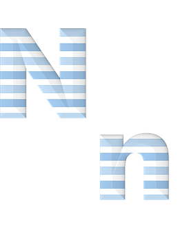 Striped Letter Illusion PNG