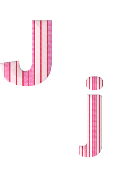 Striped Letter J Design PNG