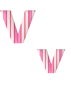 Striped Letter M Illusion PNG