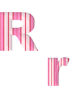 Striped Letter R Variants PNG