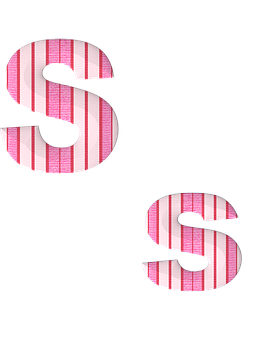 Striped Letter S Design PNG