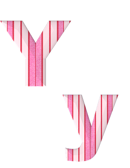 Striped Letter Y Graphic PNG