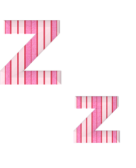 Striped Letter Z Illusion PNG
