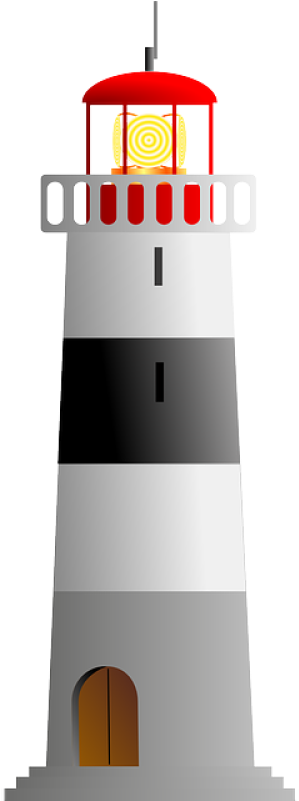 Striped Lighthouse Illustration.png PNG