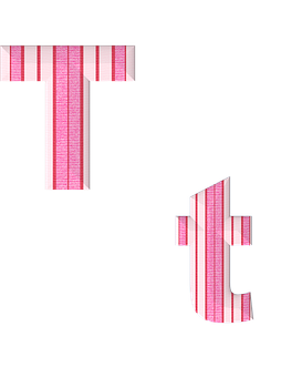 Striped Lowercase T Uppercase T PNG