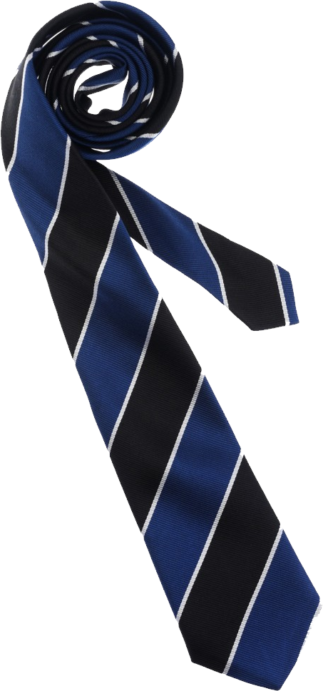 Striped Navy Blue Tie PNG