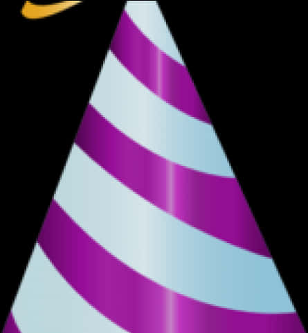 Striped Party Hat Corner View PNG