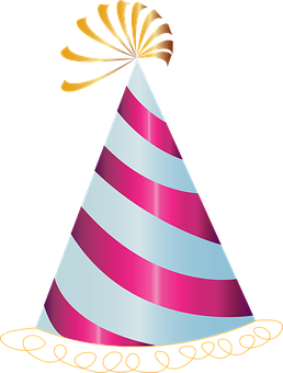 Striped Party Hat PNG