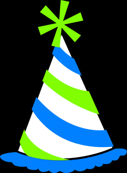 Striped Party Hat Vector PNG