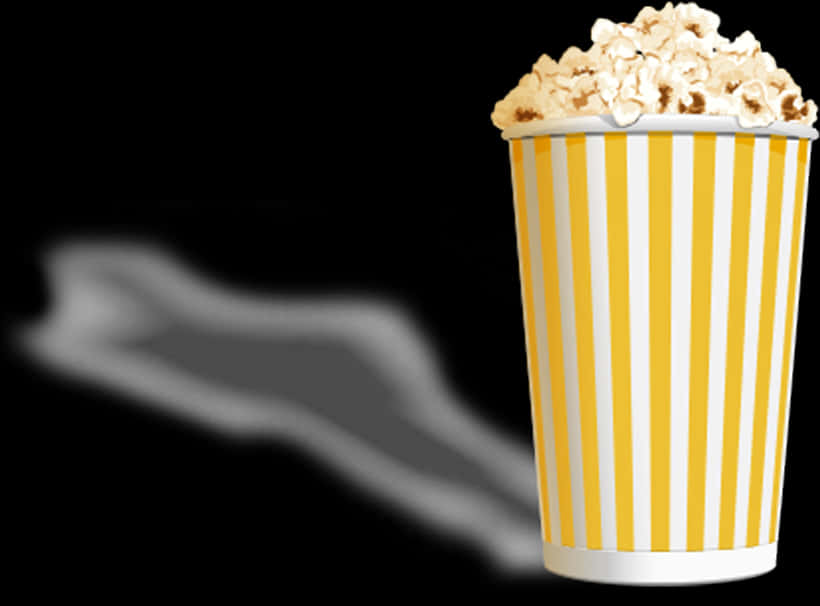 Striped Popcorn Cup Clipart PNG