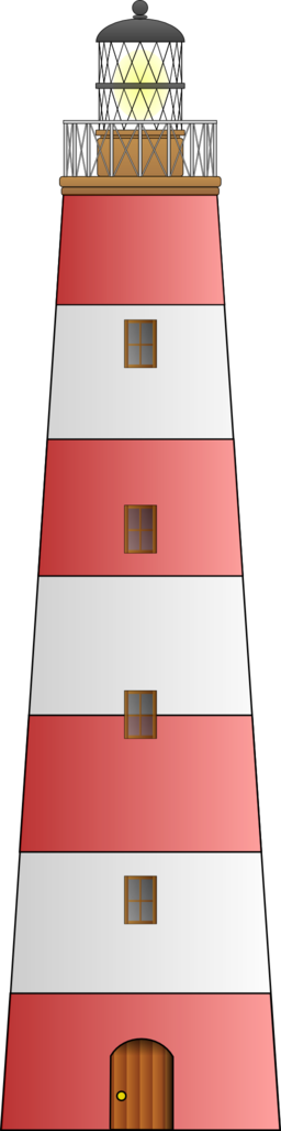 Striped Red White Lighthouse.png PNG