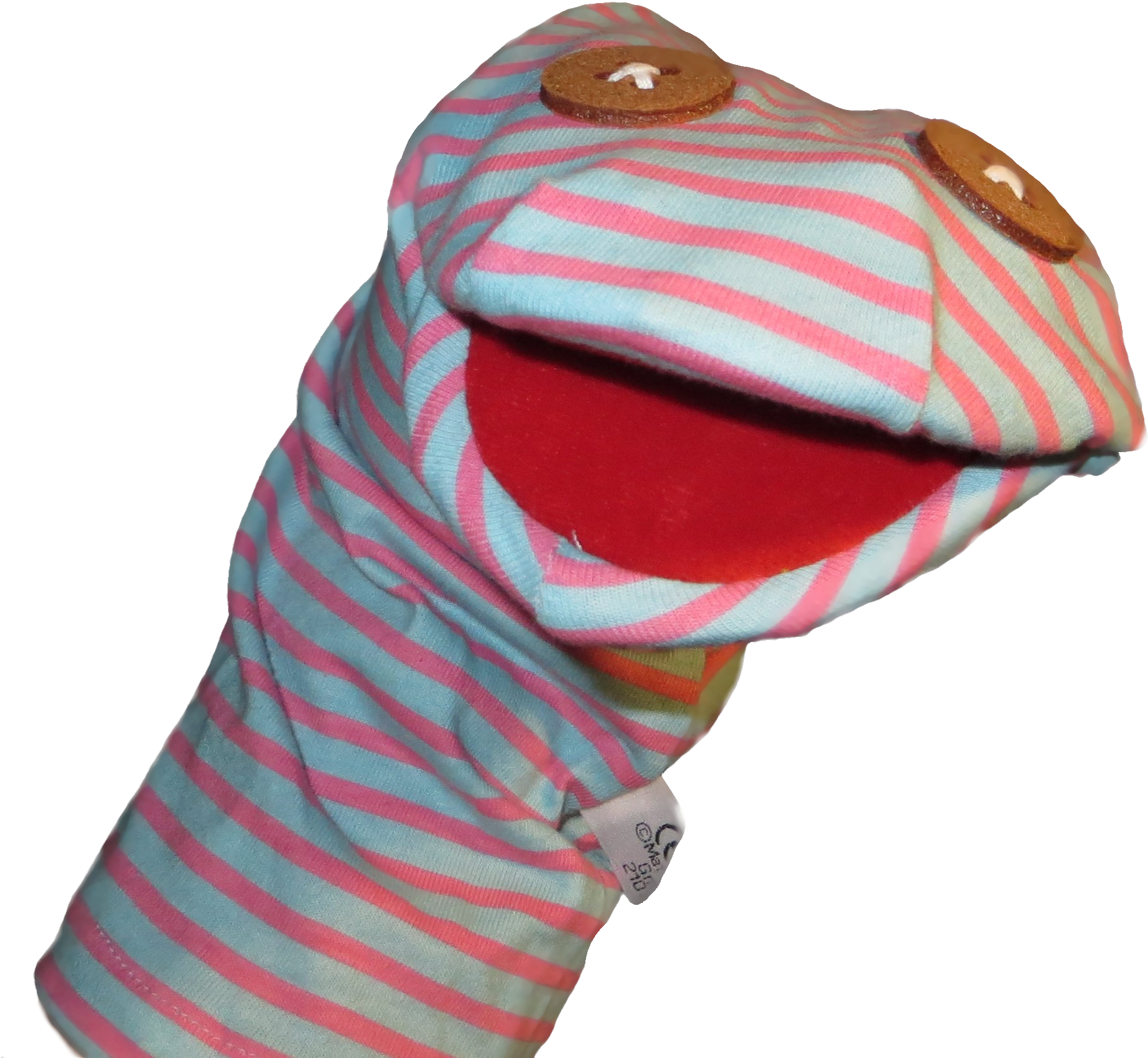 Striped Sock Puppet PNG