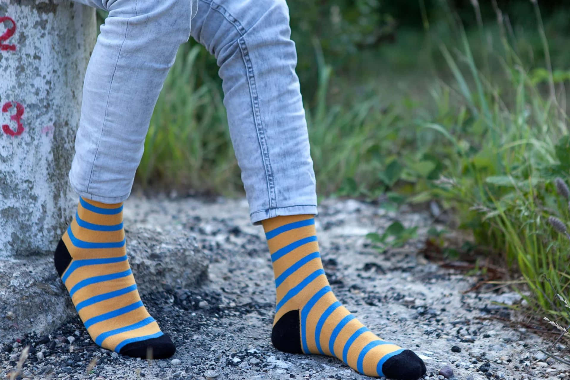 Striped Socks Outdoor Style Wallpaper