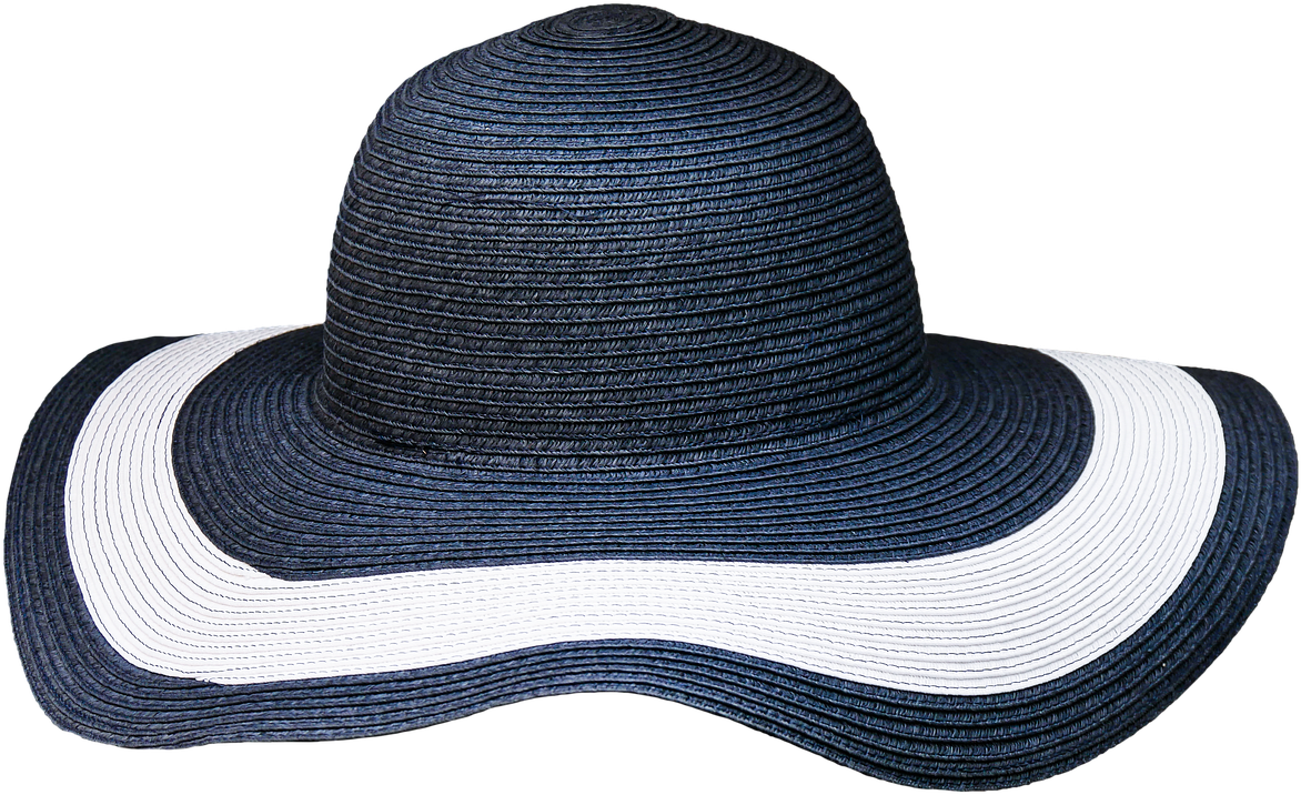 Striped Sun Hat Isolated PNG